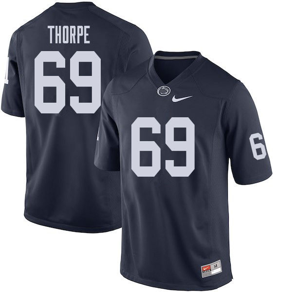 Men #69 C.J. Thorpe Penn State Nittany Lions College Football Jerseys Sale-Navy